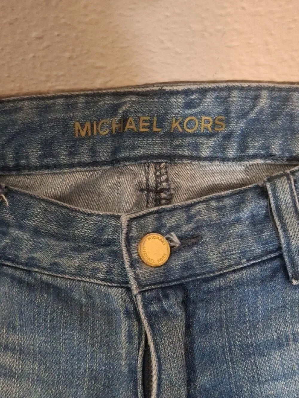 Michael Kors Cropped Skinny Blue Denim Jeans size 6